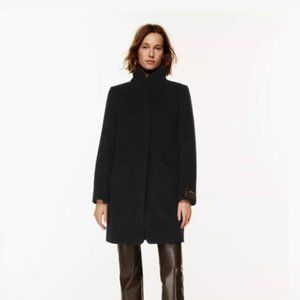 Aritzia Wilfred Cocoon Coat in Black, Size L